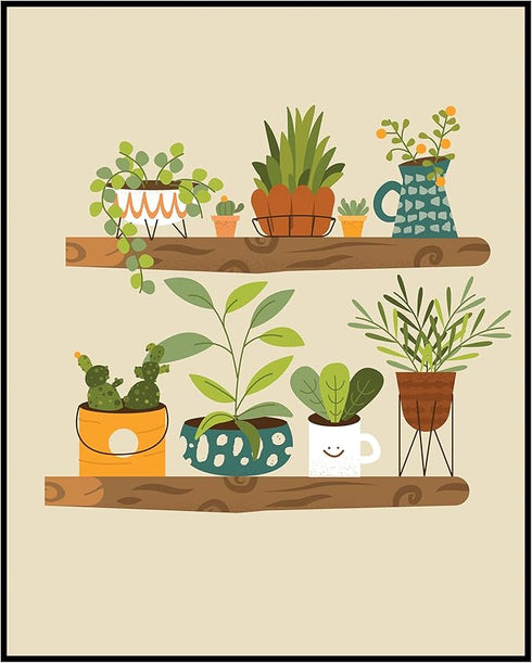 Posterizer 1 pcs-Plant Cactus Cute Wall Art-Floral Botanical Art-Abstract & Modern Art- Gift for Men Women Entrepreneur Teens-Living Room Bedroom ...