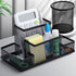 Students Office Desk Mesh Style 4 Compartments Metal Pen Holder Office Desk Organizers...