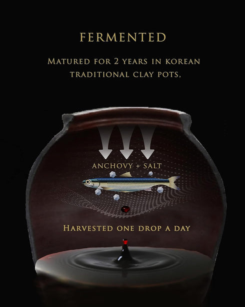 Wangshin Fish Sauce (5 fl oz/Aged 2 years) - Anchovy and Salt Fermented in a Korean Traditional Clay Pot...