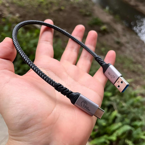 Android Auto USB C Cable 10Gbps 1FT 2 Packs, USB C 3.1 Gen 2 Cable 3A Fast Charging Compatible with Galaxy S21 S20 S10 S10E Note 20, Pixel 6 5......