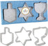 The Dreidel Company Stainless Steel Hanukkah Cookie Cutters, Three Hanukkah Menorah, Dreidel, Star Shaped...