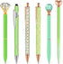 6 Pcs Ballpoint Pens Set Metal Crystal Diamond Pen for Journaling Glitter Pens Pretty Cute Pens Black Ink Fancy Pens Gifts for Women Girls Teacher...