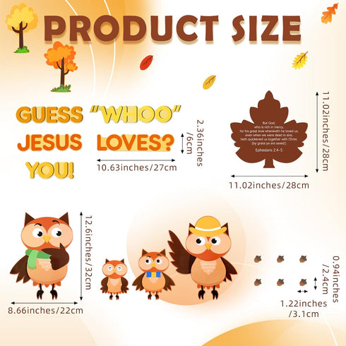 Fulmoon Owl Bulletin Board Set Bulletin Board Decoration Cutouts for Kids Sunday School Classroom Tree Wall Decor Educational and Learning Activit...