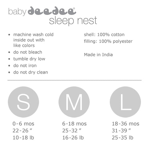 Baby Deedee Sleep Nest Sleeping Sack, Warm Baby Sleeping Bag fits Newborns and Infants,Medium (6-18 Months)...