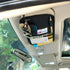 Car Sun Visor Organizer Pocket Storage Pouch Case Leather Holder Portable (Black 3 Mesh)...