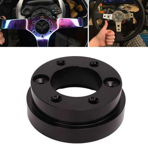 Steering Wheel Adapter Plate Kit, 70mm Aluminium Alloy Steering Wheel Hub Adapter Plate Car Modification Part Replacement Fit for G29 G920 13 14in...