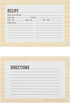 C.R. Gibson Bloom Double Sided Recipe Card Set, 4" W x 6" L, Yellow...