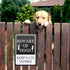 2 Pieces Beware of Dog Sign Funny Warning Decor Beware of Dogs Keep Gate Closed Signs Metal Rust Free Warning Signs Metal Tin Signs for Fence Lawn...