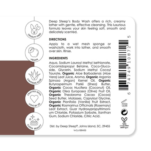 Deep Steep Body Wash 10oz (Vanilla Coconut, 10 oz)...