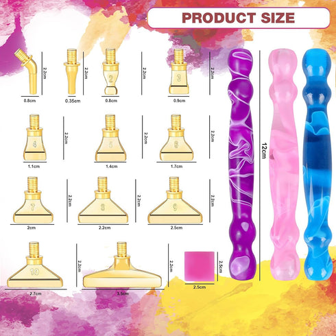 DoreenBow 21Pcs Diamond Art Painting Pen Metal Tips Kit Stainless Screw Thread Tips Multi Placer Tips Diamond Art Painting Accessories 5D Diamond ...