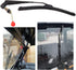 UTV manual windshield wiper arm length 450mm/17.7 inch wiper blade length about 400mm/15.7 inch (3 pieces/set)...