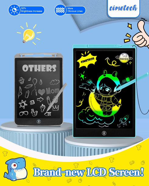 Toddler Kids Toys Gifts - 12 Inch LCD Writing Tablet Doodle Board Pad, Colorful Drawing Tablets Educational Toys, Christmas Birthday Gifts for 3 4...
