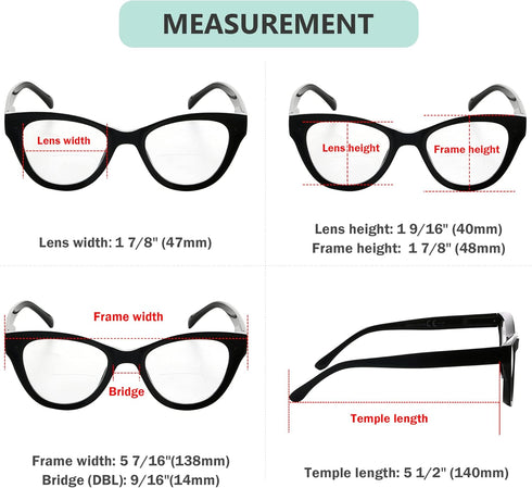 Eyekepper 4-packing Oversize Cat-eye Bifocal Sunglasses for Women Reading Tinted Lens...