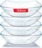 32oz Clear Plastic Serving Bowls (4 Pack) Medium Candy Dishes, Square Plastic Buffet Containers for Chips, Snacks, Mints, Salad Bar, Snack Bowl Pa...