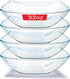 32oz Clear Plastic Serving Bowls (4 Pack) Medium Candy Dishes, Square Plastic Buffet Containers for Chips, Snacks, Mints, Salad Bar, Snack Bowl Pa...