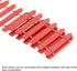 MECCANIXITY Miniature Garden Fence, 35 Inch Long Wood Ornament Wooden Decorative Picket Fence for DIY Crafts Project, Red Pack of 4...