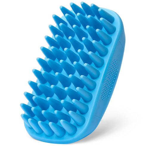 Rubber Dog Bath Brush - Silicone Pet Wash & Massage Brush - Perfect for Bathing, Massaging, & Deshedding - Use Wet or Dry, De-shed or Use it to La...