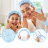 6PCS Spa Headband and Wristband Set - Makeup Headband, Wristbands, Hair Claw Clips, Blue Scrunchies for Women Skincare Non Slip Thick Hair Accesso...