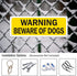 Beware-of-Dog-Sign-for-Fence 2 Pack 10 x 3.5 inches Beware of dog sign for Yard Door No Fade Aluminum Weatherproof Long Lasting Red Ink (10 x 3.5,...