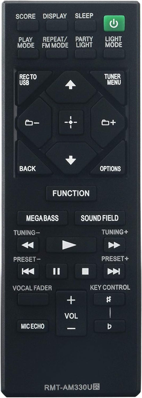 RMT-AM330U Replaced Remote fit for Sony Home Audio MHC-V21 MHC-V50 MHC-V77W MHC-V90W SA-V90W SS-V90W SHAKE-X10 HCD-SHAKE10 SS-SHAKE10 SHAKE-X30 HC...