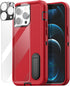 AICase for iPhone 12 Pro Max Case Built-in Kickstand with Glass Screen Protector+Camera Lens,Heavy Duty Drop Protection Full Body Rugged Shockproo...