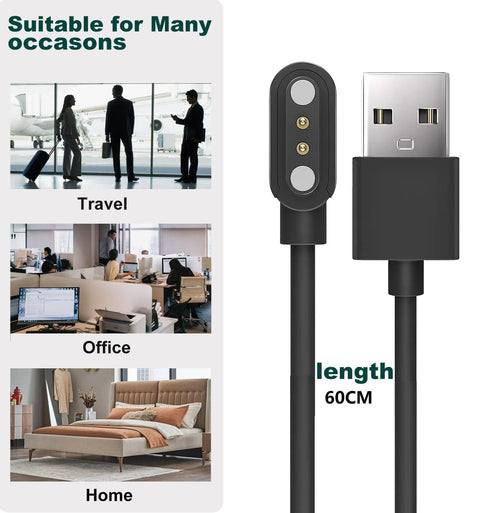 E ECSEM Intended for Cosmo JrTrack/Cosmo JrTrack 2/Cosmo JrTrack 3 Kids Smart Watch Charger Cable, 60CM Replacement Magnetic USB Charger Cable Cha...