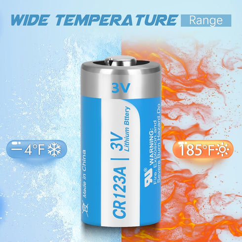 CR123A 3V Lithium Batteries 8 Pack 123A Lithium Batteries CR123 Battery 3 Volt High Power CR17345 3V Lithium Battery 1500mAh CR123A Cell Batteries...