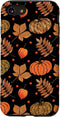 iPhone SE (2020) / 7 / 8 Fall Leaves and Pumpkins Pattern Halloween Autumn Gifts Case...