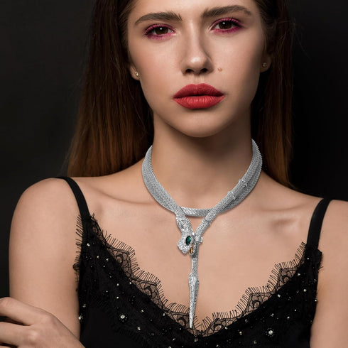 Snake Choker Chain Necklace for Women: Snake Bracelet Collar Nightclub Party Jewelry Gifts...
