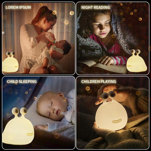 MUID Original Authentic Slug Night Light, Nursery Squishy Lamp, Silicone Light for Classroom, Cute Animal Bedside Lamp for Baby Kids Teens, Soft L...