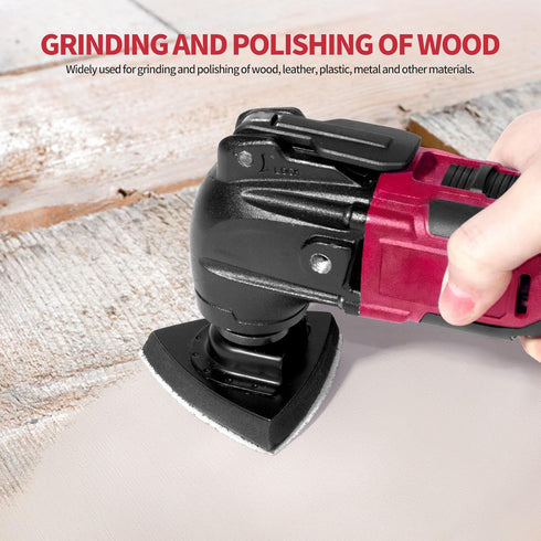 Litorange 133 Pcs Oscillating Tool Sanding Pad Kit, 2 Pcs Triangle Sanding Pads and 125 Pcs Multitool Sandpaper, 6 Pcs Triangular Scrubbing Pads f...