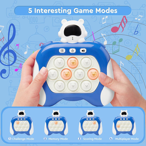 Quick Push Fidget Toy for Kids Adults, KAXANPI Fast Speed Pushing Game Console, Handheld Push Bubble Stress Relief Toy Astronauts...