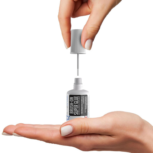 Super Glue with Brush 8g - Brush On Super Glue, CA Glue, Quick Dry Cyanoacrylate Adhesive Instant Glue for Plastic, Metal, Leather, Porcelain, Woo...