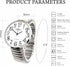 Blekon Collections Silver Super Large White Face Case Size 43mm EXTRA LARGE Stretch Band Japanese Movement PC21J Fashion Watch...