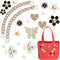 ROPCIA Charms for Bogg Bag,Pearls and Butterfly Flowers for Bogg Bag Accessories Charms Compatible with Simply Southern Beach Bag Tote, Insert for...