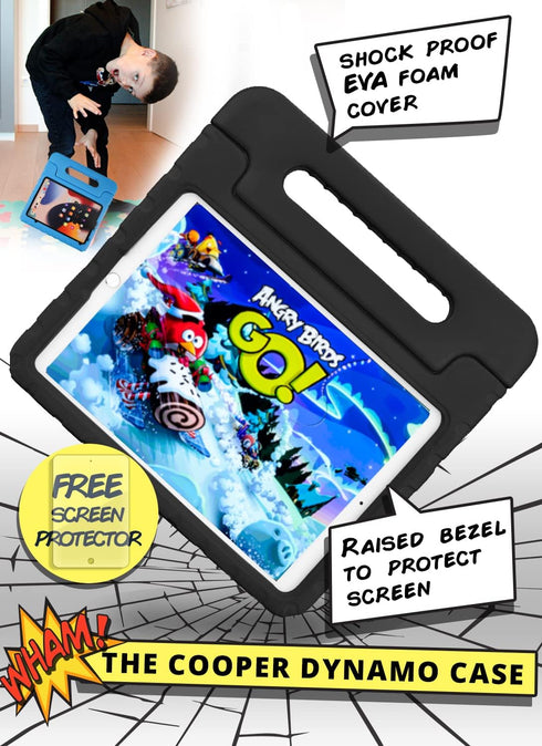 Official Cooper Dynamo iPad 9th Generation Case for Kids fits iPad 10.2, 8th, 7th Gen, Air 3, Pro 10.5 | Rugged, Lightweight, Kids Proof Case with...