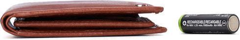Alpine Swiss RFID Connor Passcase Bifold Wallet For Men Leather Comes in a Gift Box Soft Nappa Tan...