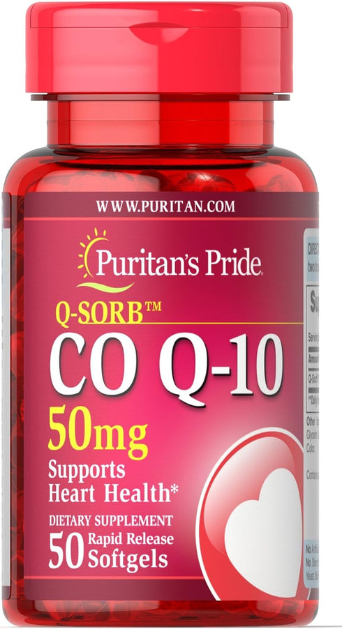 Puritans Pride Q-Sorb CoQ10 50mg, Contributes to Heart Wellness, 50 Rapid Release Softgels by Puritan's Pride...