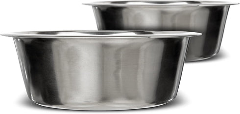 Neater Pet Brands Stainless Steel Dog and Cat Bowls (2 Pack) - Extra Large Metal Food and Water Dish (12 Cup)...