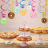 CC HOME 15Pack Donut Cake Hanging Swirls Doughnut Dessert Ceiling Streamer Birthday Party Decorations Donut Themed Party Favors for Holiday Baby S...