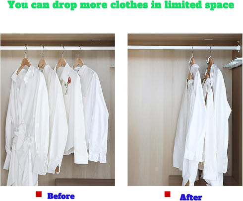 Clothes Hanger Connector Hooks 50PCS Plastic Hooks Cascading Hangers Space Saving Organizer for Heavy Duty Clothes Closet...