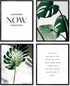 A ARTZONE Botanical Watercolor Prints, Set of 4 Unframed Canvas Art Prints, 8x10 inches, Bedroom Wall Art...