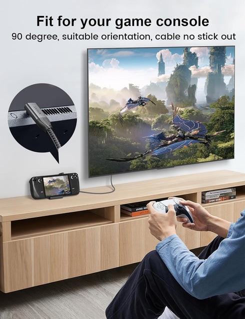 XAOSUN USB C to USB C Cable, 90 Degree USB C 3.2 Cable 20Gbps Data Transfer 4K Video Monitor Cable Right Angle 240W Fast Charging for Thunderbolt ...