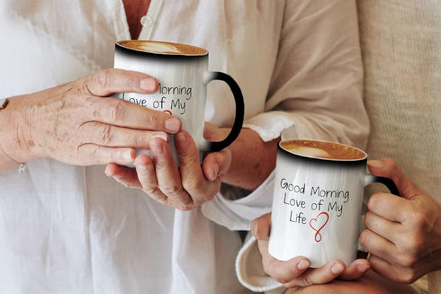 Good Morning Love of My Life #169 - A Nice Funny Humor Ceramic 11oz Magic Color Changing Coffee Mug Cup...