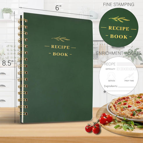 Perfect Blank Recipe Book-Recipe Book to Write in Your Own Recipes,Hardcover Personal Blank Recipe Book, Recipe Notebook Hold 144 Exclusive Formul...