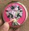 Abillyn Embroidery Starter Kit Colorful Bouquet Makeup Mirror Stamped with Printed Pattern Cross Stitch Embroidery Kits (Bouquet)......
