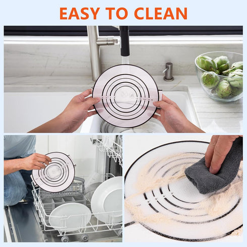 Silicone Bread Sling for Dutch Oven Non-Stick Heat Resistant Sourdough Bread Baking Supplies 2 PCS Silicone Mat with Long Handles Black&Red...