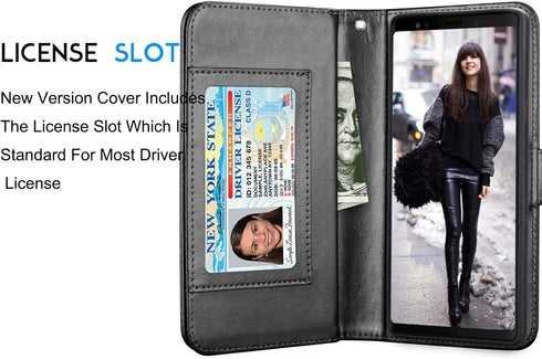 Tekcoo for Galaxy Note 9 Case, for Note 9 Wallet Case, PU Leather ID Cash Credit Card Slots Holder Carrying Folio Flip Cover [Detachable Magnetic ...