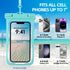 2 Pack Waterproof Phone Pouch, Up to 7.2" Waterproof Phone Case for iPhone 15 14 13 12 Pro Max Samsung Google, IPX8 Cellphone Dry Bag for Snorkeli...