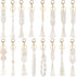 Junkin 16 Pack Mini Macrame Keychains Cute Boho Macrame Bag Charms Handcrafted Aesthetic Boho Car Accessories Boho Keychain for Women Tassel Keych...